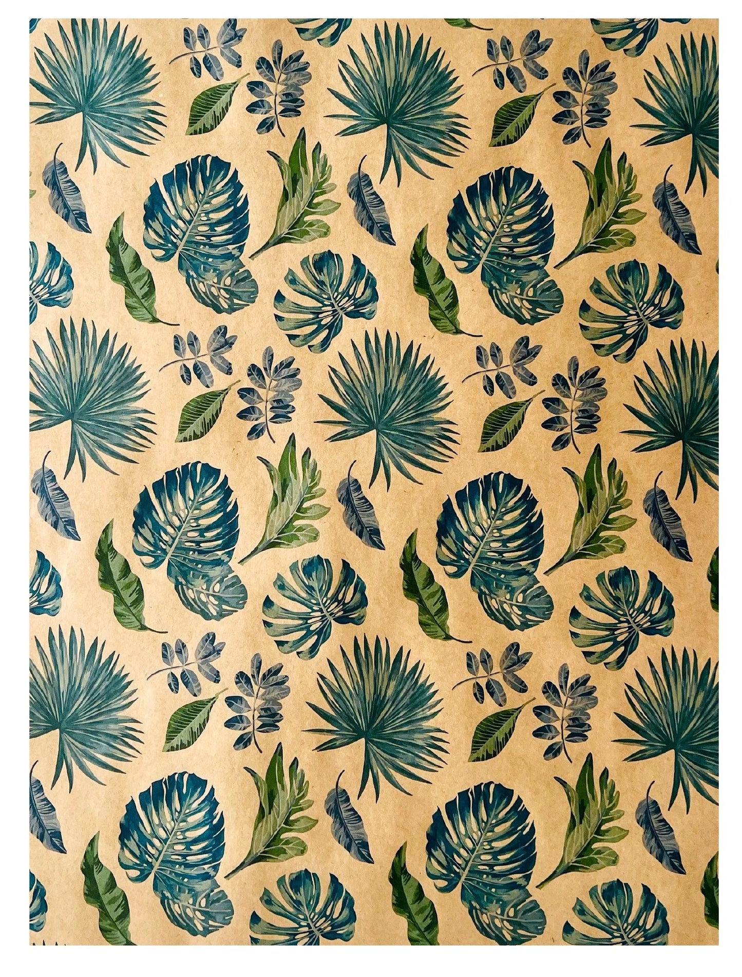 Botanical Print Kraft Orchid Pot Cover Drop-In Sleeve (Pack of 20) (R10.29ea)