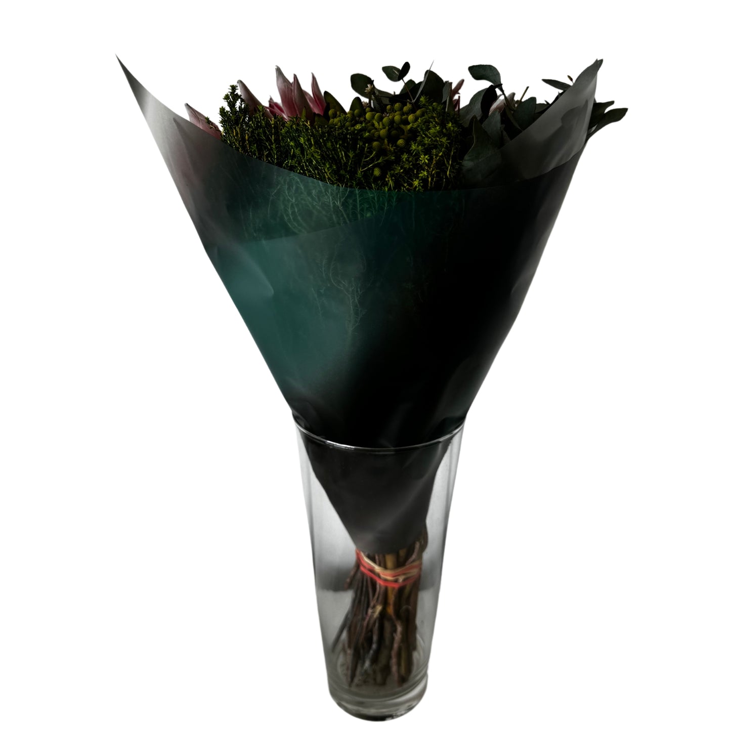 Bopp Silk Wrap: Blended Fade Effect Green Black Transparent Print EPP0578B (Pack of 20)(R2.45ea)