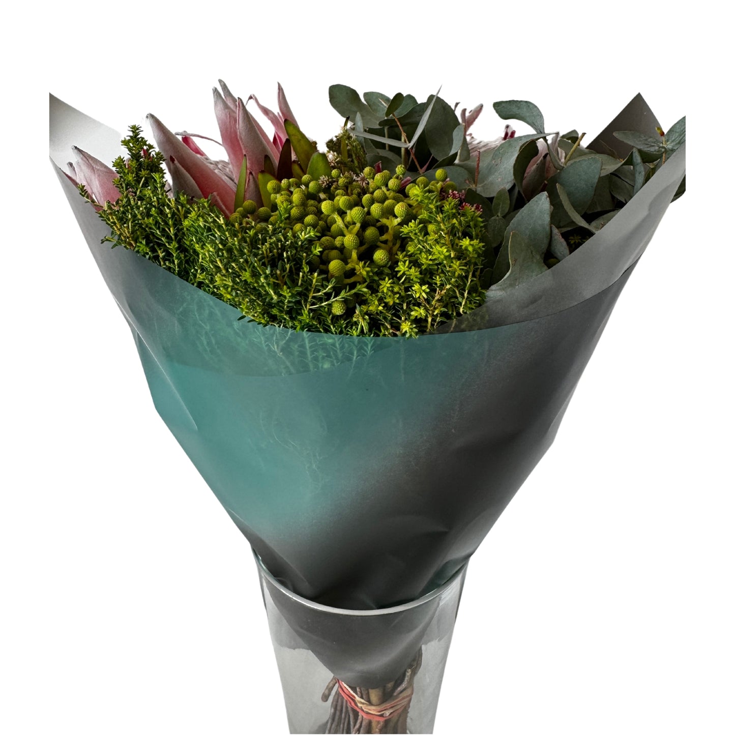 Bopp Silk Wrap: Blended Fade Effect Green Black Transparent Print EPP0578B (Pack of 20)(R2.45ea)