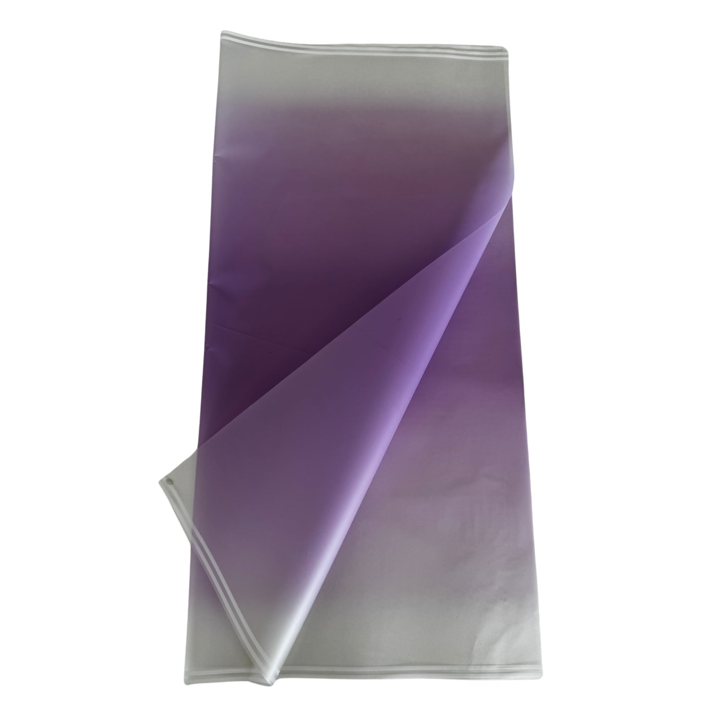 Bopp Silk Wrap: Transparent Purple Colour with White Stripe Border EPP0804F (Pack of 20)(R2.45ea)