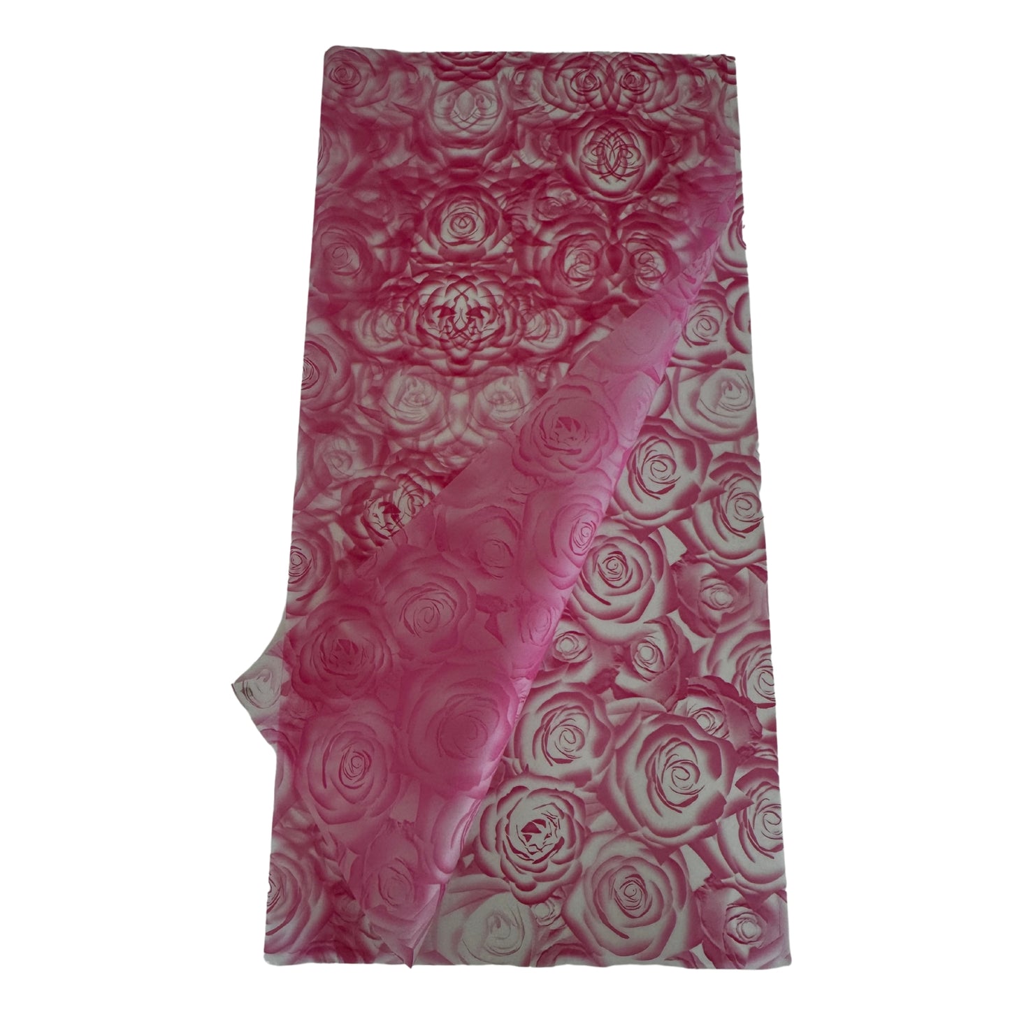 Bopp Silk Wrap: Transparent with Dark Bright Pink Rose Print EPP0804I (Pack of 20)(R2.45ea)