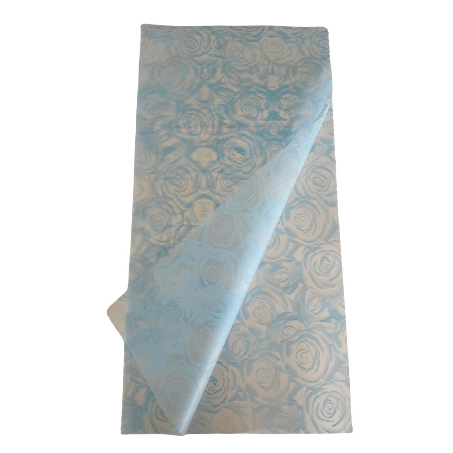 Bopp Silk Wrap: Transparent with Blue Rose Print EPP0804J (Pack of 20)(R2.45ea)