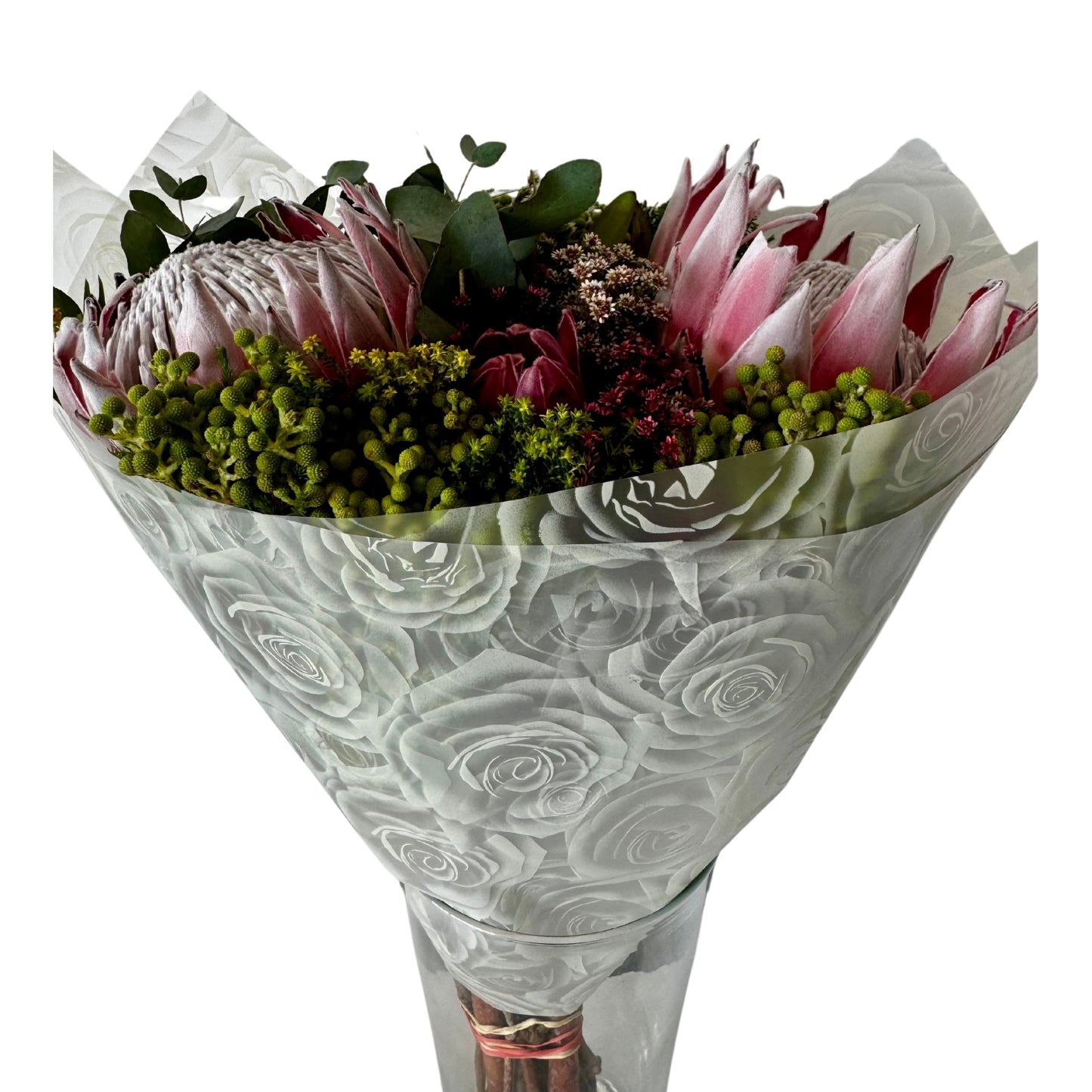 Bopp Silk Wrap: Transparent with Yellow Rose Print EPP0804K (Pack of 20)(R2.45ea)