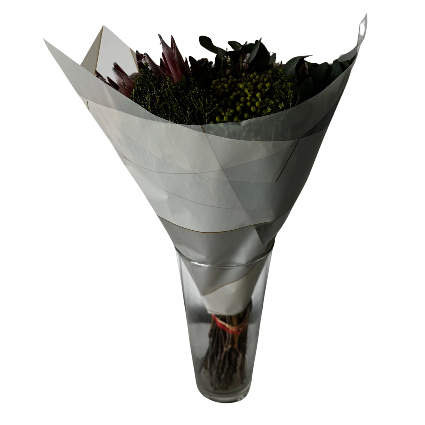 Bopp Silk Wrap: Geometric Effect Grey Cream & White Print EPP0804N (Pack of 20)(R2.45ea)