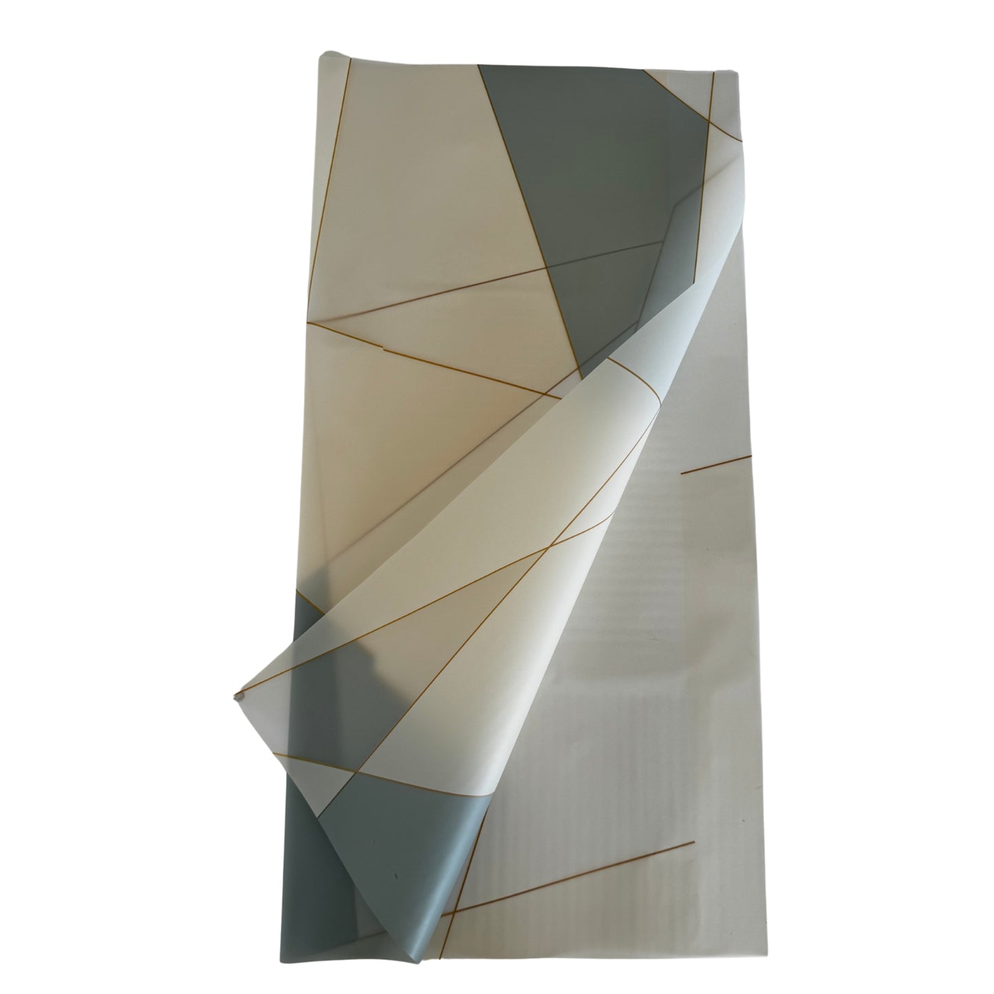 Bopp Silk Wrap: Geometric Effect Grey Cream & White Print EPP0804N (Pack of 20)(R2.45ea)