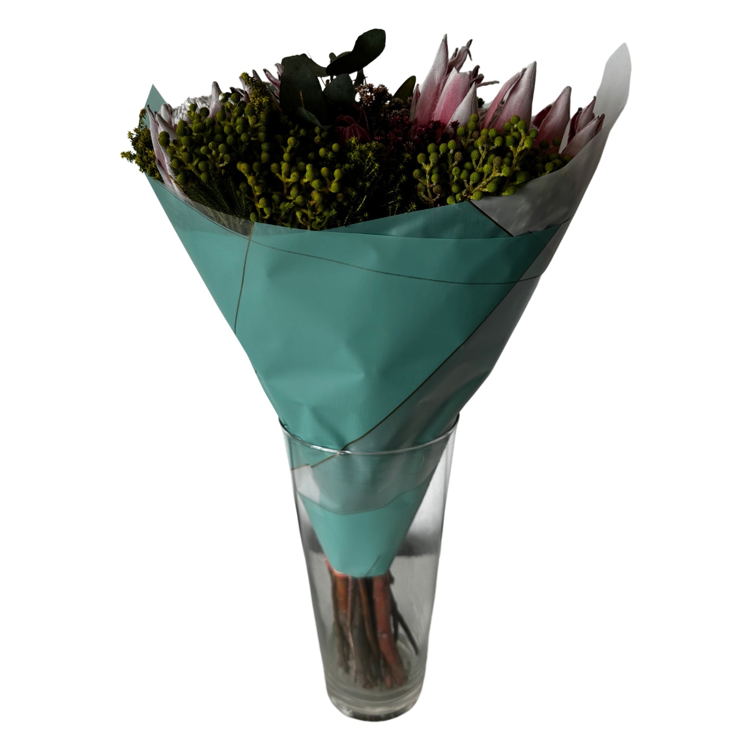 Bopp Silk Wrap: Geometric Effect Green & White Print EPP0804P (Pack of 20)(R2.45ea)