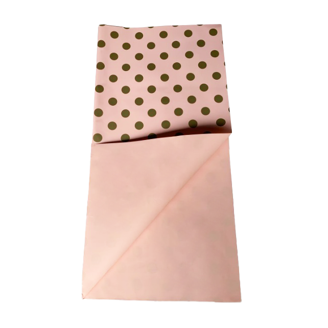 Bopp Silk Wrap: SOLID PINK WITH GOLD POLKA DOTS EPP0893A. (Pack of 20)(R2.45ea)