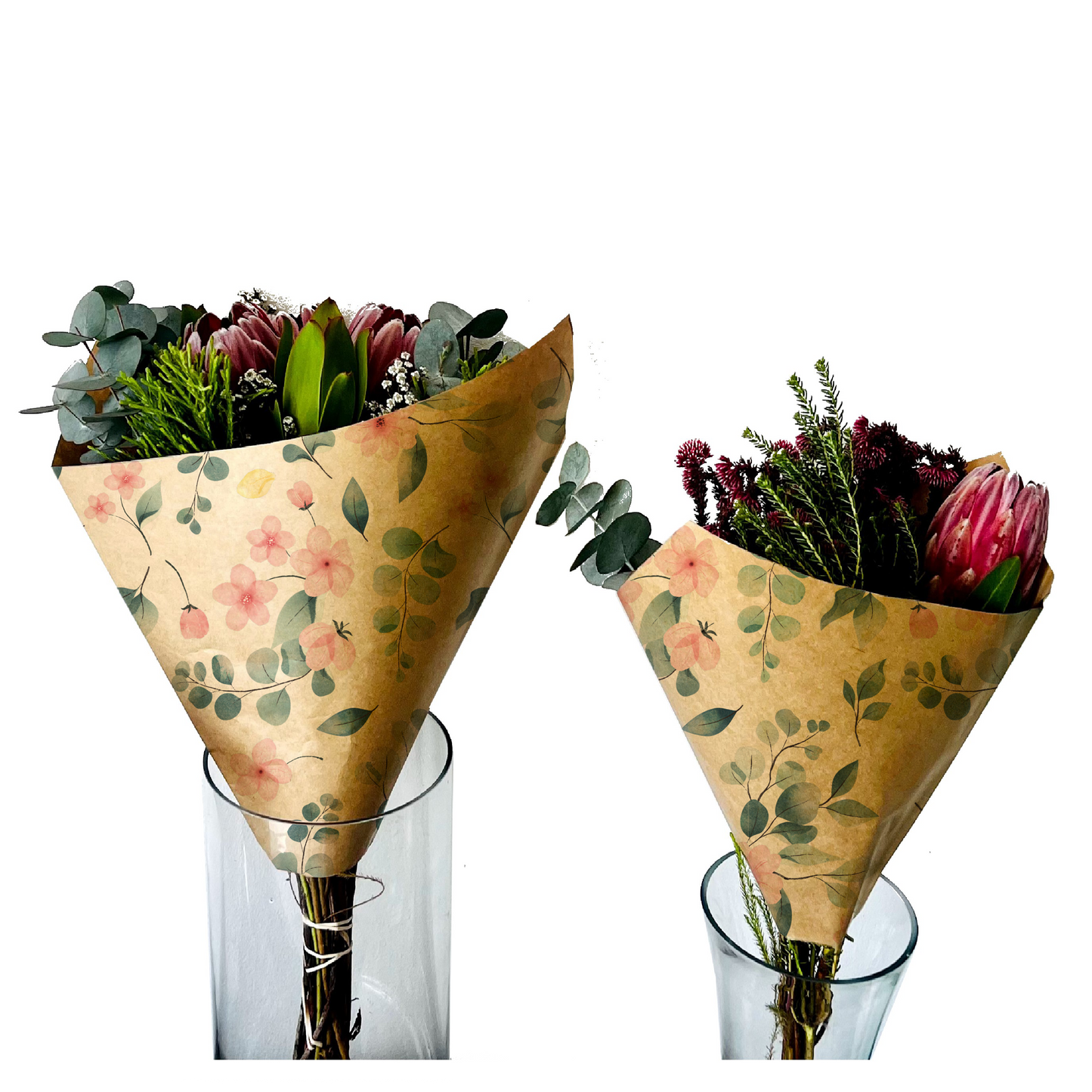 Eucalyptus Flower Print Eco Bouquet Drop-In Sleeve 2 (60gsm) (Pack of 20)(R5.42 & R6.99)