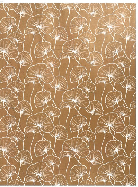 Ginkgo Biloba Print Kraft Pot Cover For Plants (pack of 20)