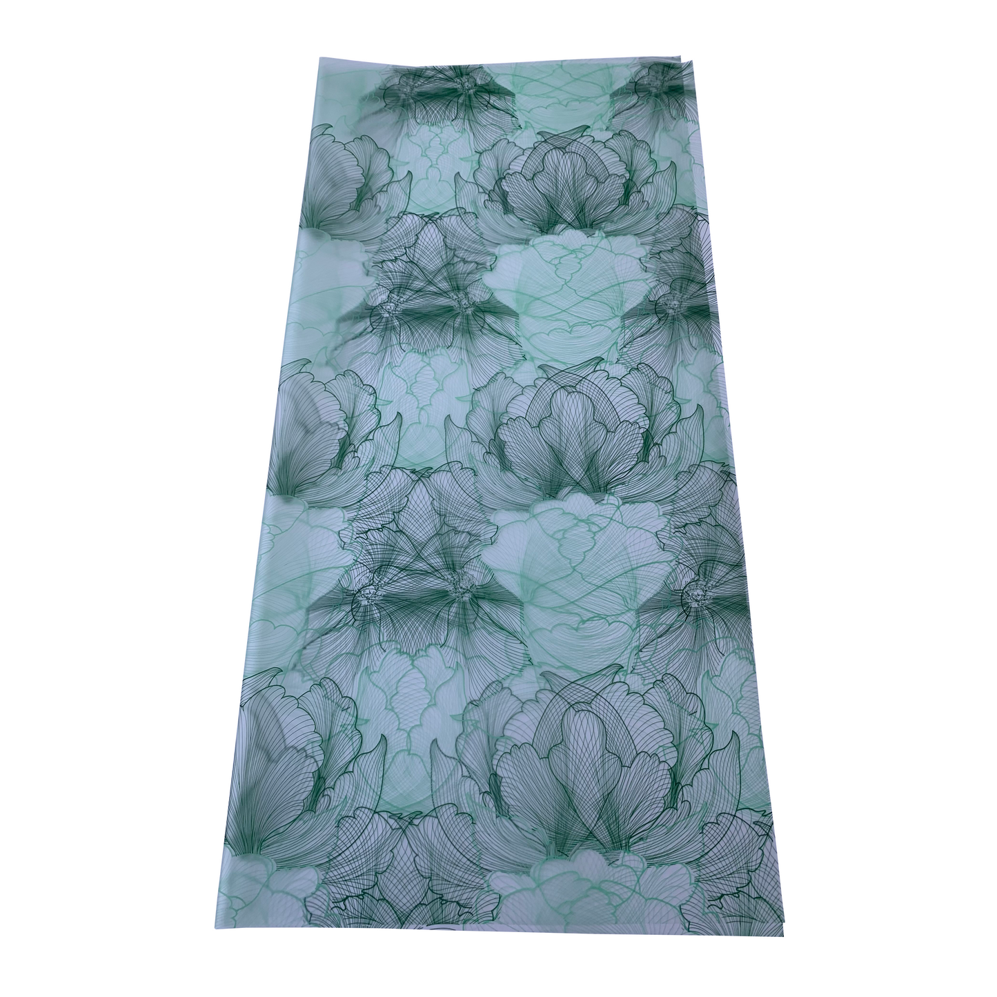 Bopp Silk Wrap: GREEN FLOWER DESIGN EPP0985B (Pack of 20)(R2.45ea)