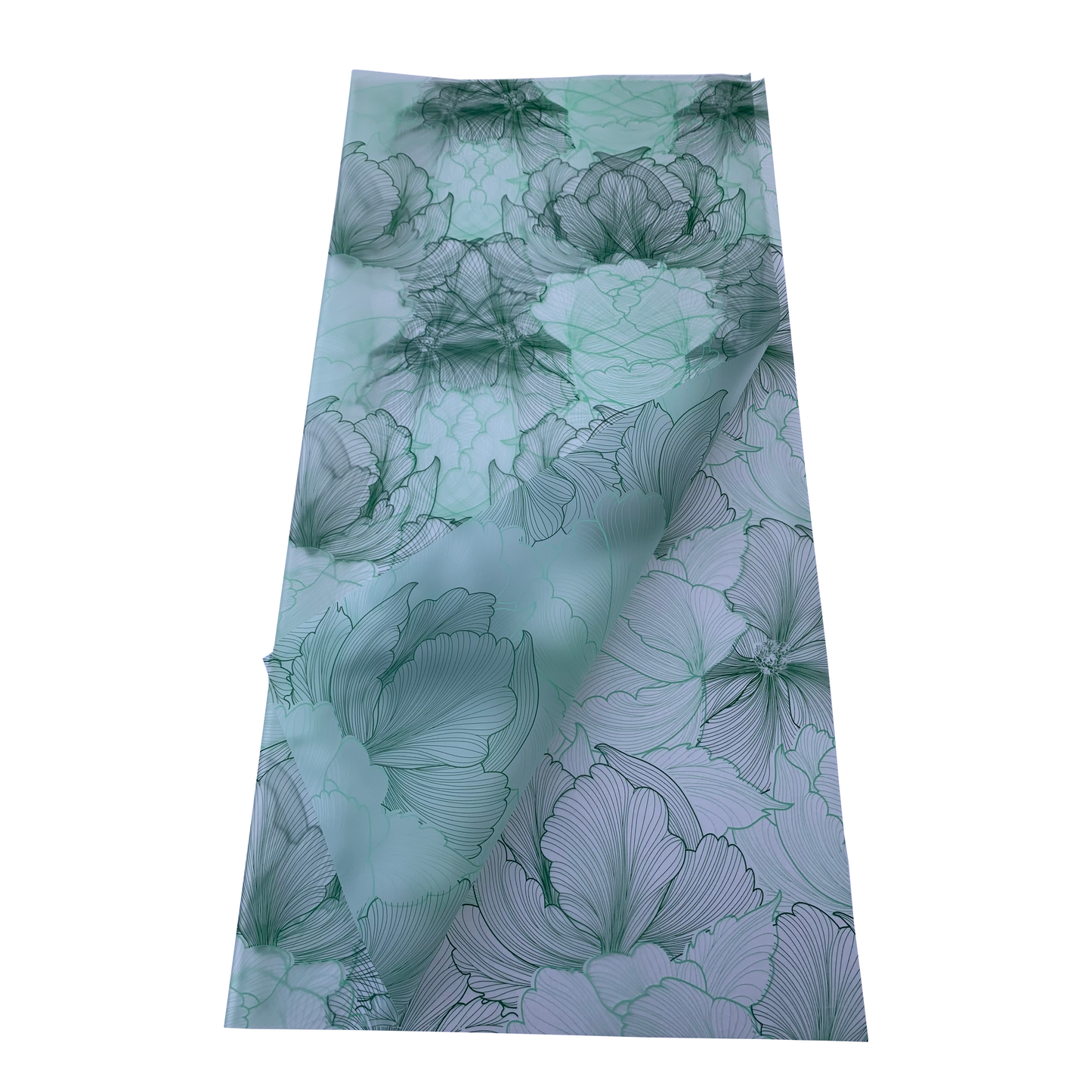 Bopp Silk Wrap: GREEN FLOWER DESIGN EPP0985B (Pack of 20)(R2.45ea)