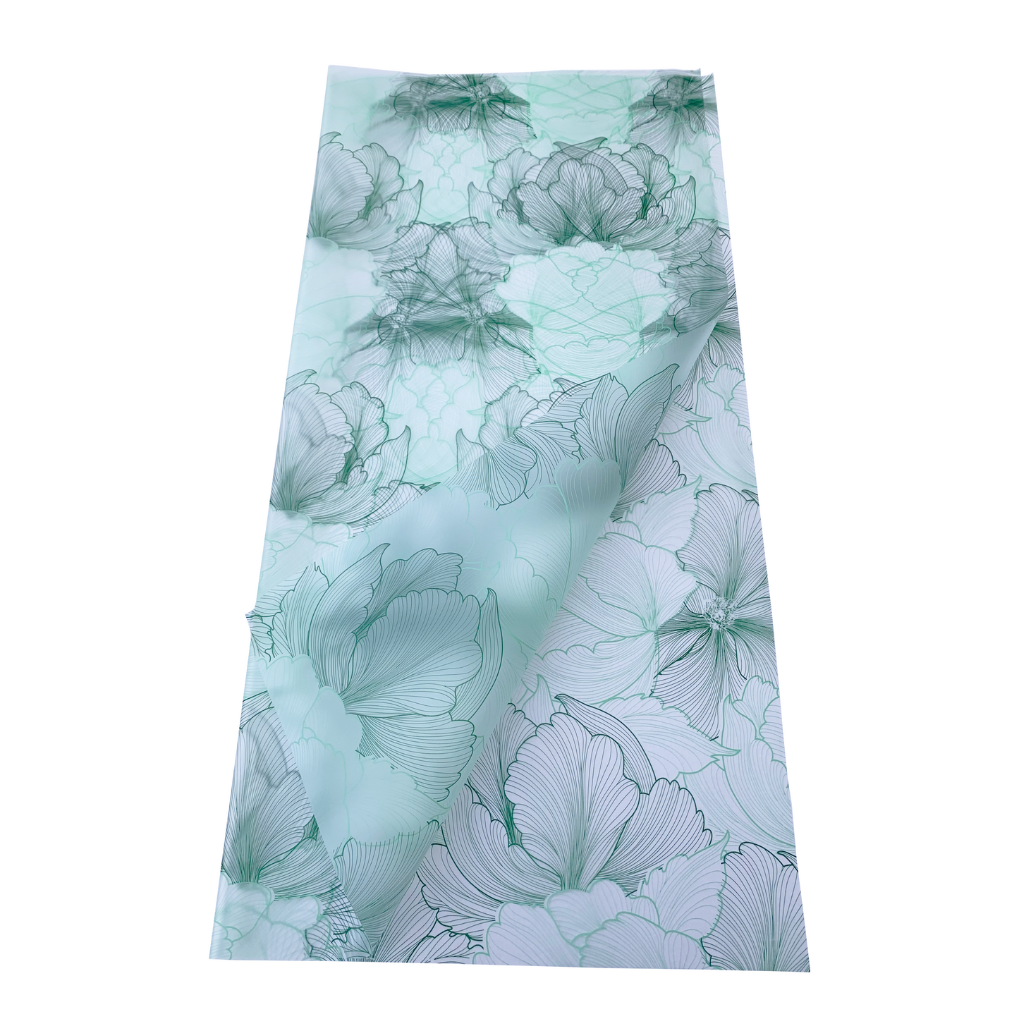 Bopp Silk Wrap: GREEN FLOWER DESIGN EPP0985B (Pack of 20)(R2.45ea)