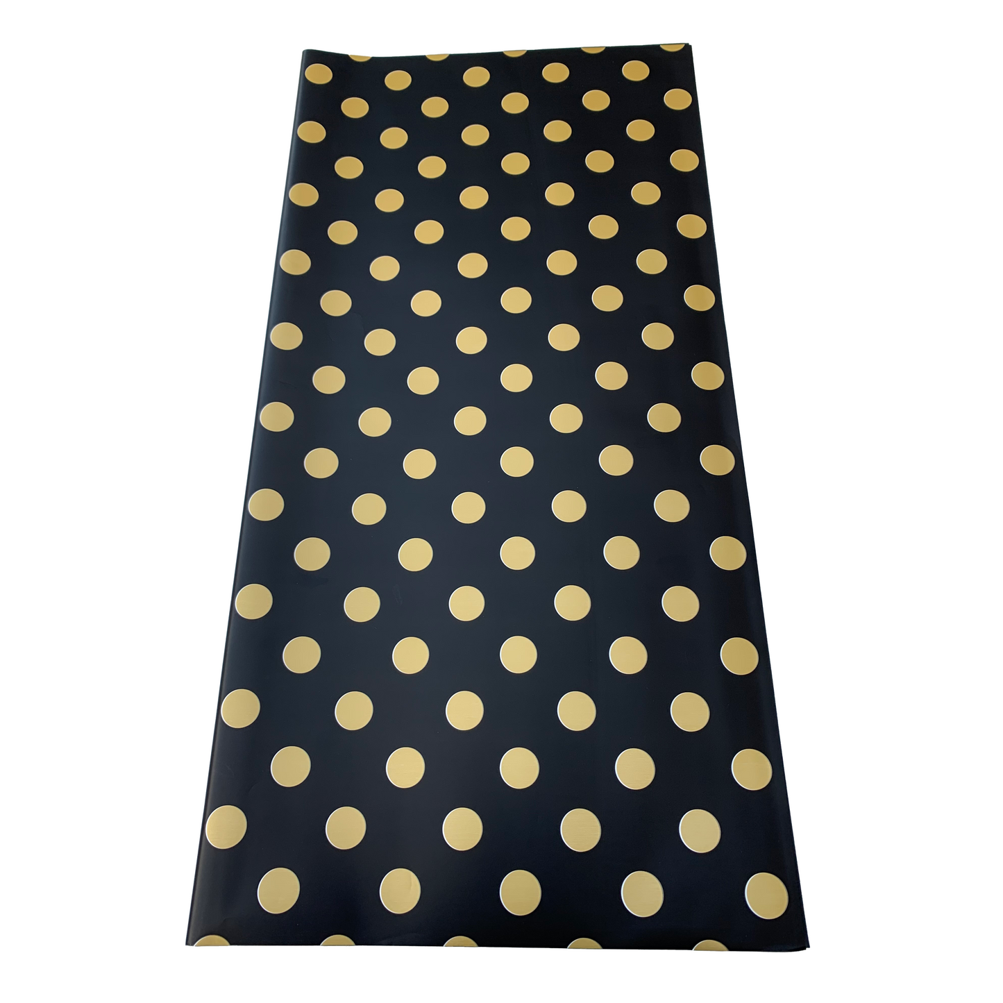 Bopp Silk Wrap: SOLID BLACK WITH GOLD POLKA DOTS EPP0893C (Pack of 20)(R2.45ea)