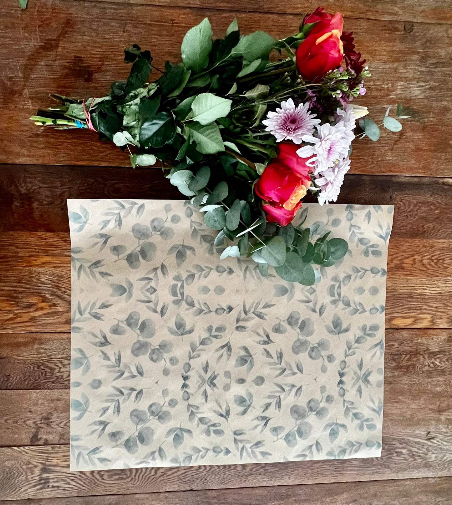 Eucalyptus Print 80gsm Kraft Paper Sheets (Pack of 250 sheets)(R2.59c Per Sheet)