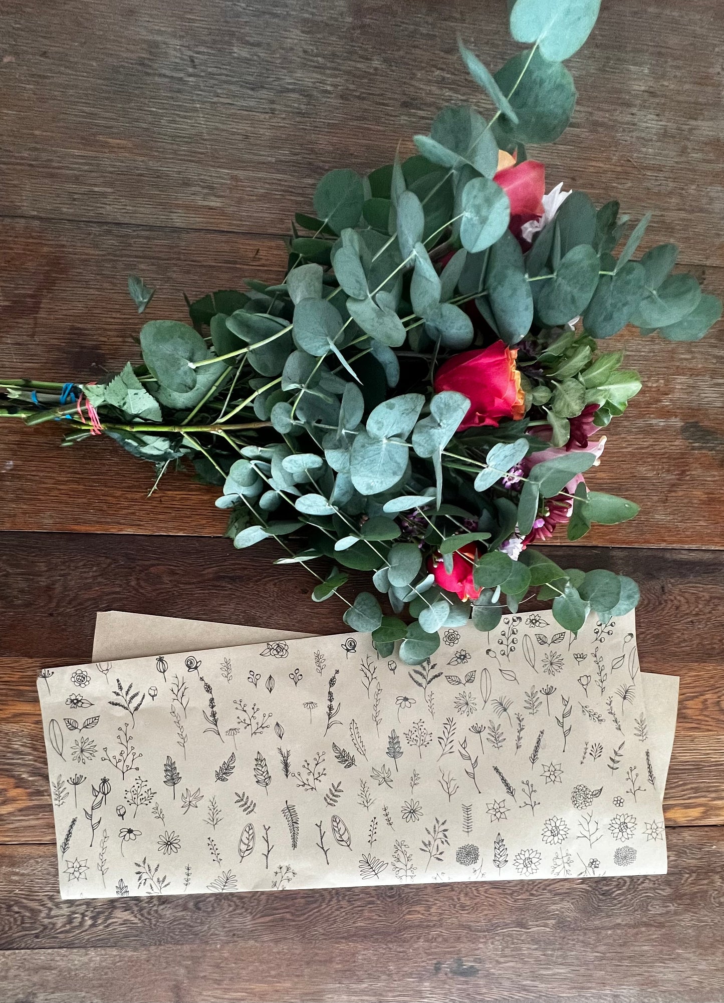 Wildflower Print 80gsm Kraft Paper Sheets (Pack of 250 sheets)(R2.59c Per Sheet)