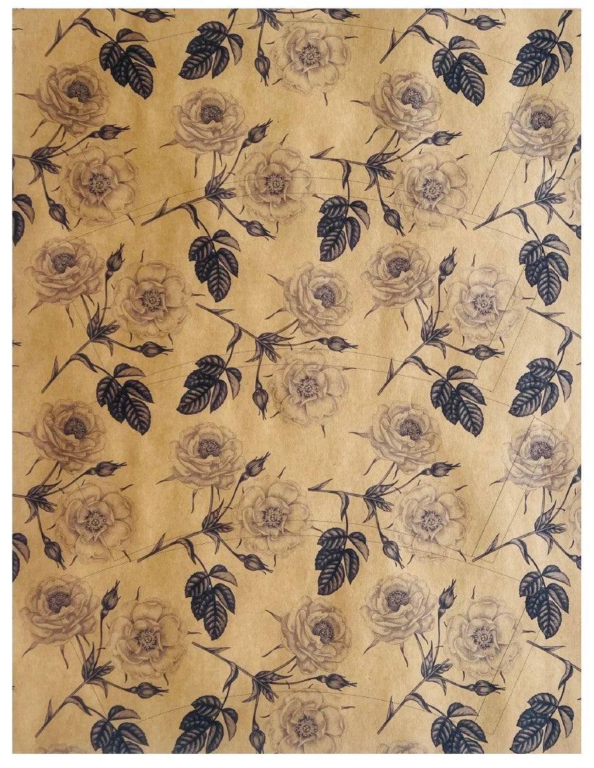 Rose Print Kraft Pot Cover For Plants (pack of 20)