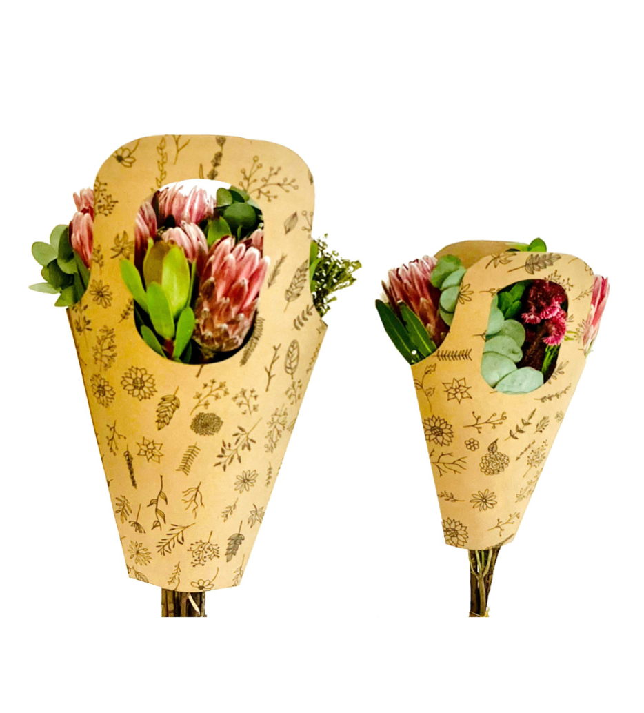 WildFlower Print Bouquet Drop-In Carry Bag 1 (Pack of 20)