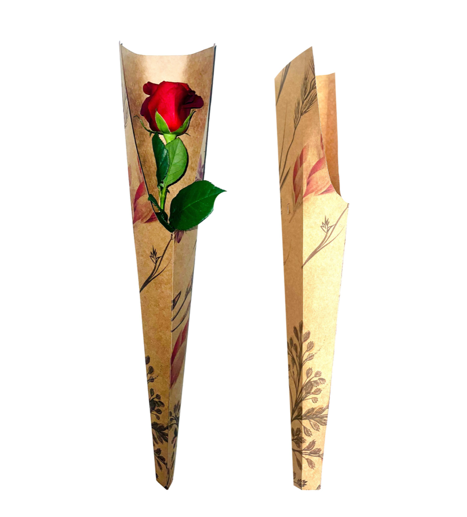 Meadow Print Single Rose Drop-In Sleeve (Pack of 20) (R7.46ea)