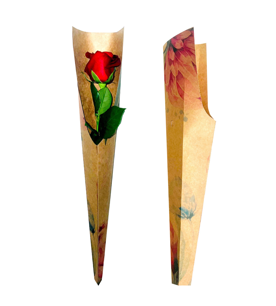 Protea Print Single Rose Drop-In Sleeve (Pack of 20) (R7.46ea)