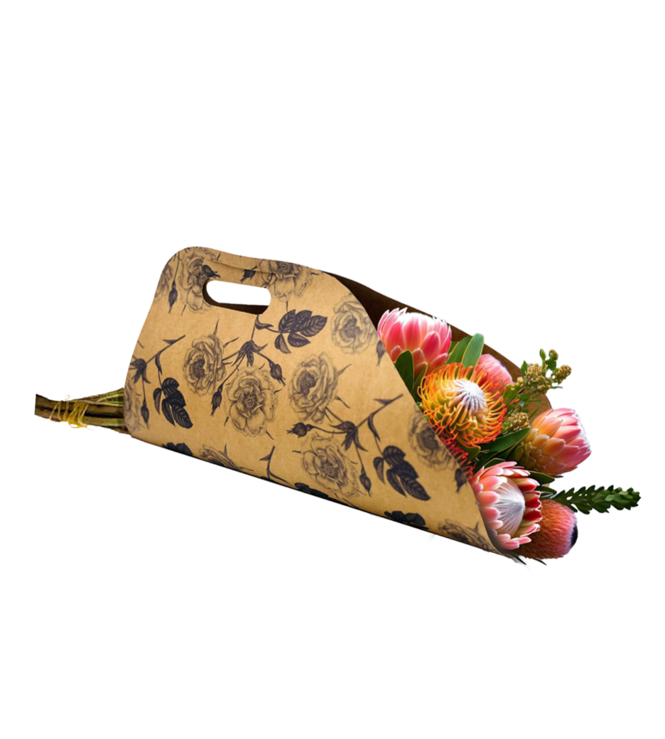 Rose Print Bouquet Delivery Carry Bag 1 (Pack of 20) (R13.15ea)