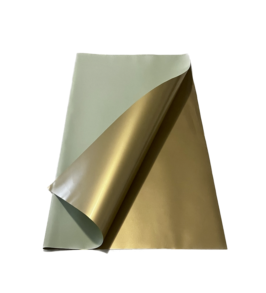 Bopp Silk Wrap: Two Tone Design Sage Green and Gold EPP0577J (Pack of 20)(R2.45ea)