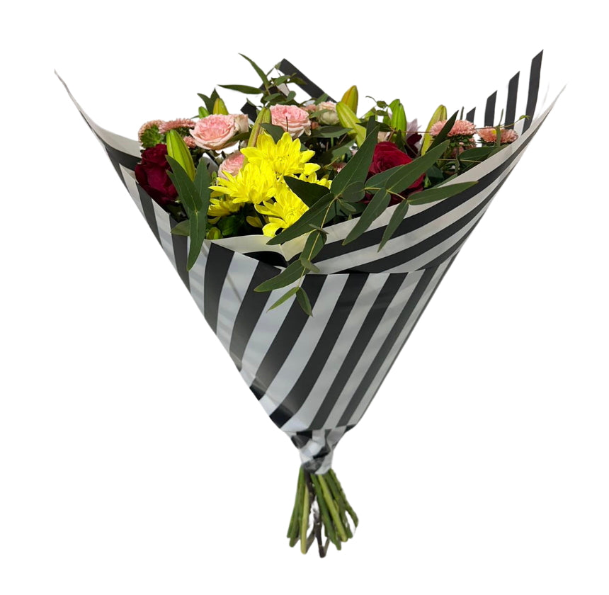 Bopp Silk Wrap: Black and White Stripe EPP0887 (Pack of 20)(R2.45ea)