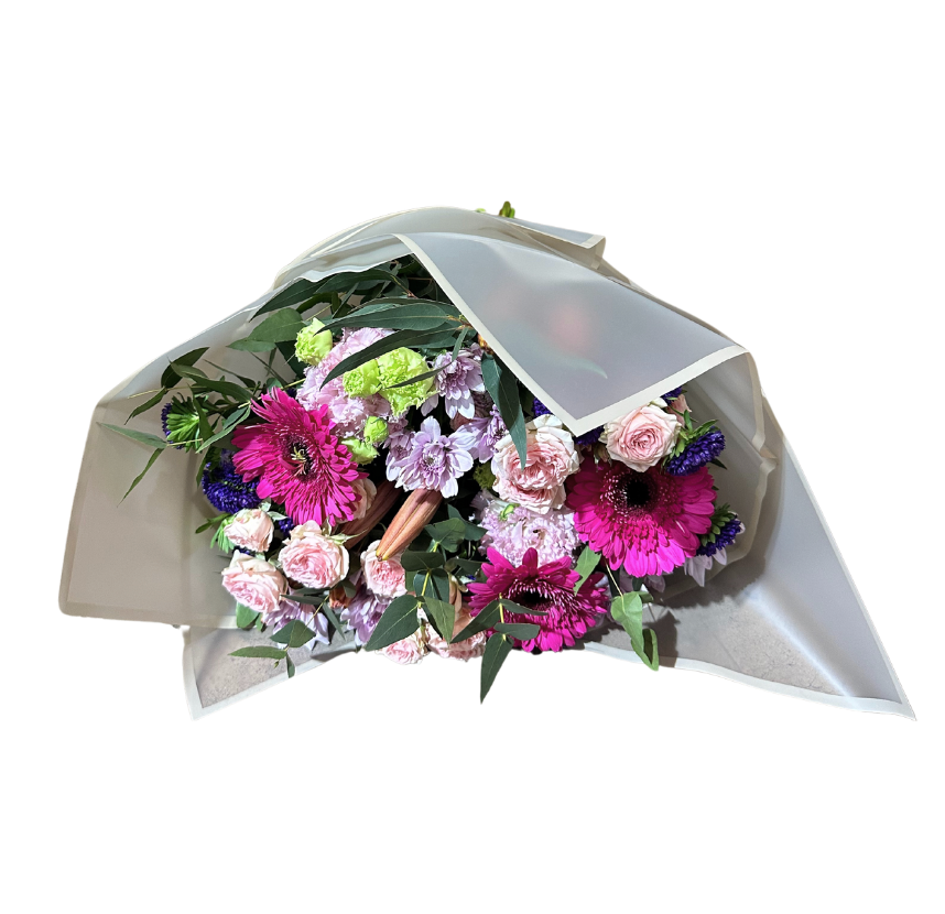 Bopp Silk Wrap: Light Grey with Brown Boarder EPP0955 (Pack of 20)(R2.45ea)