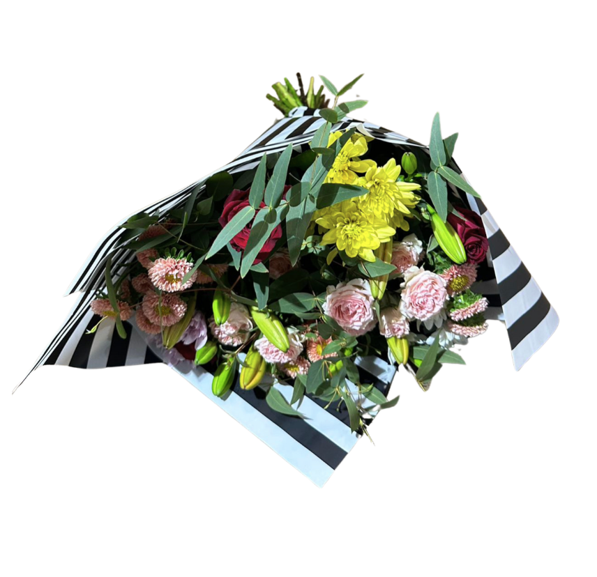 Bopp Silk Wrap: Black and White Stripe EPP0887 (Pack of 20)(R2.45ea)