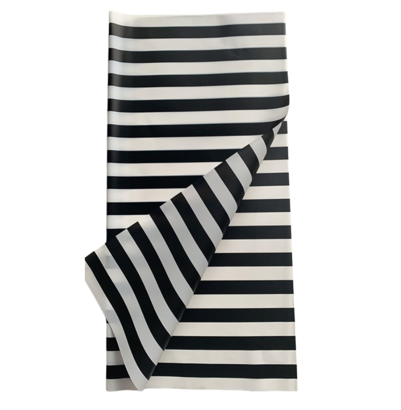 Bopp Silk Wrap: Black and White Stripe EPP0887 (Pack of 20)(R2.45ea)