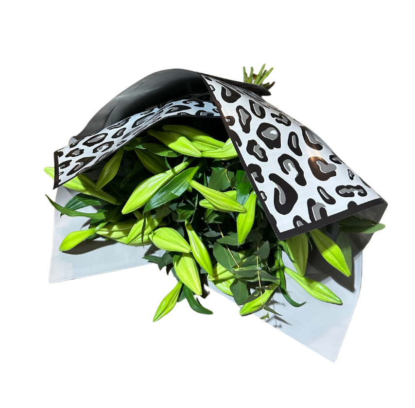 Bopp Silk Wrap: Black,White and Grey Leopard Print EPP0895 (Pack of 20)(R2.45ea)