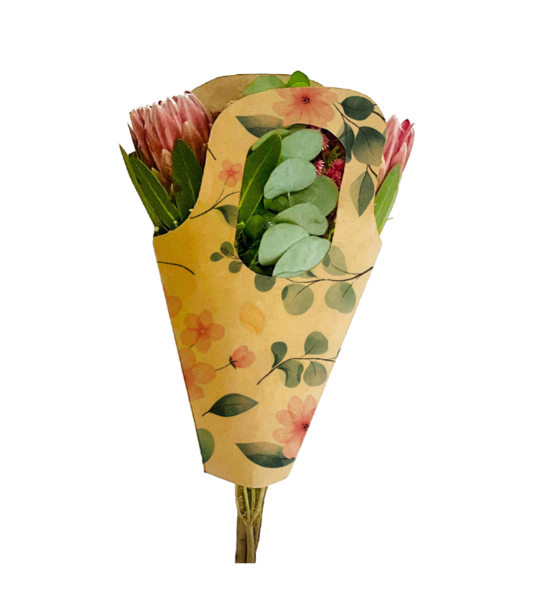 Eucalyptus Flower Print Bouquet Drop-In Carry Bag 1 (Pack of 20)