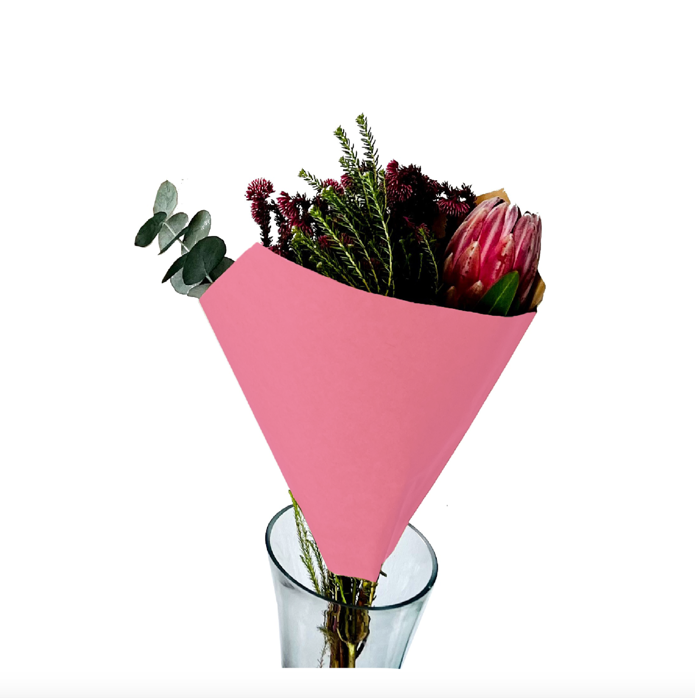 Pink Print Eco Bouquet Drop-In Sleeve 2 (Pack of 20)
