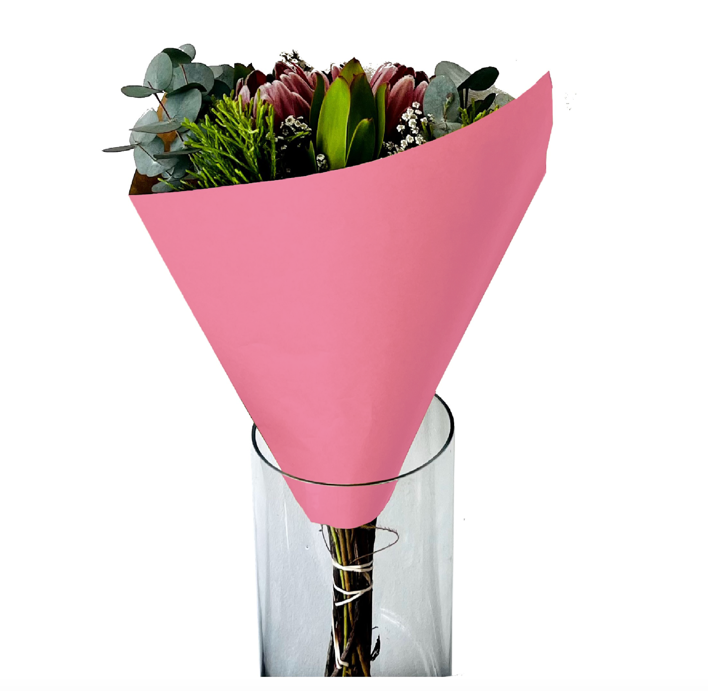 Pink Print Eco Bouquet Drop-In Sleeve 2 (Pack of 20)