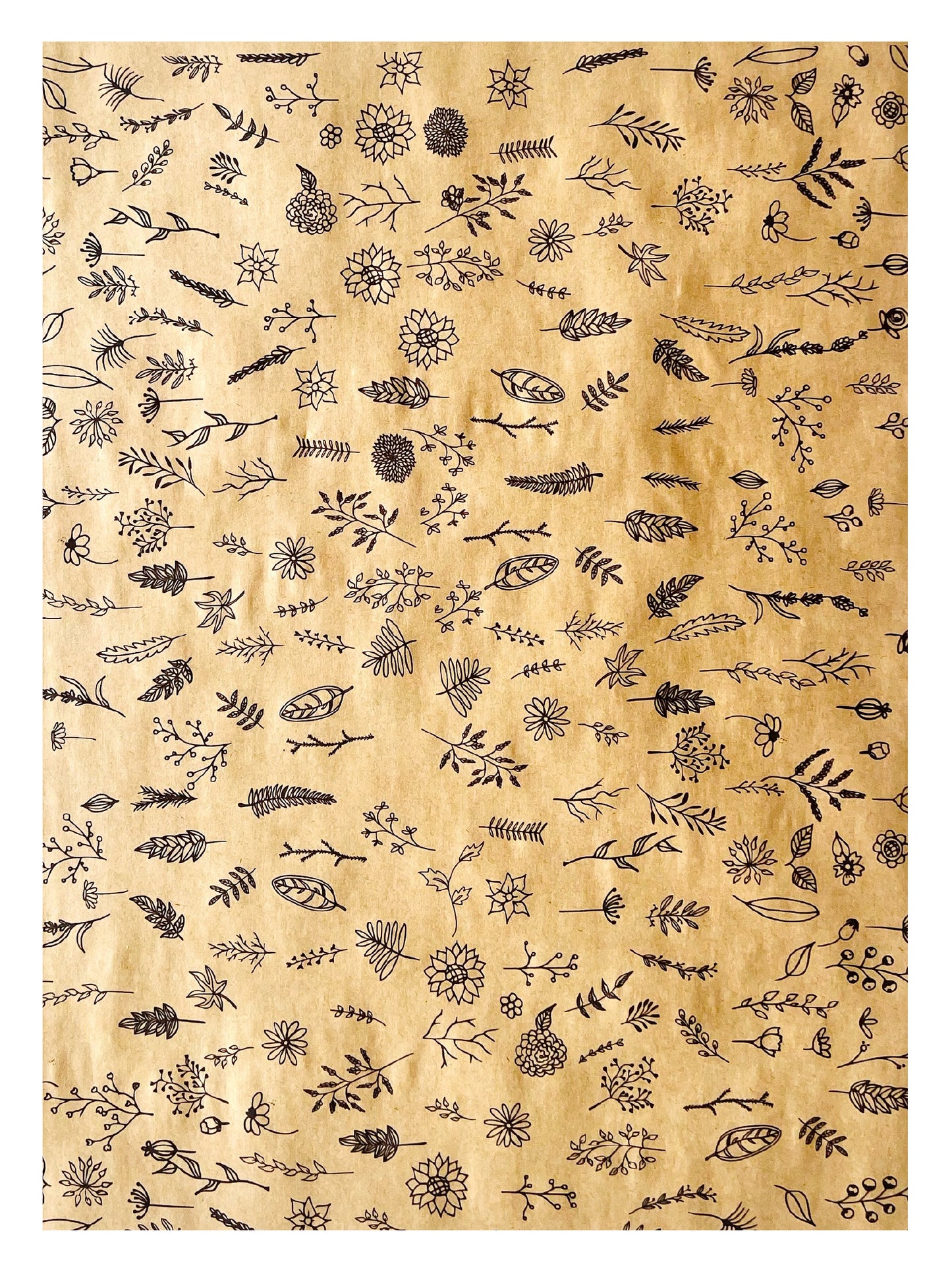 Wildflower Print 80gsm Kraft Paper Sheets (Pack of 250 sheets)(R2.59c Per Sheet)