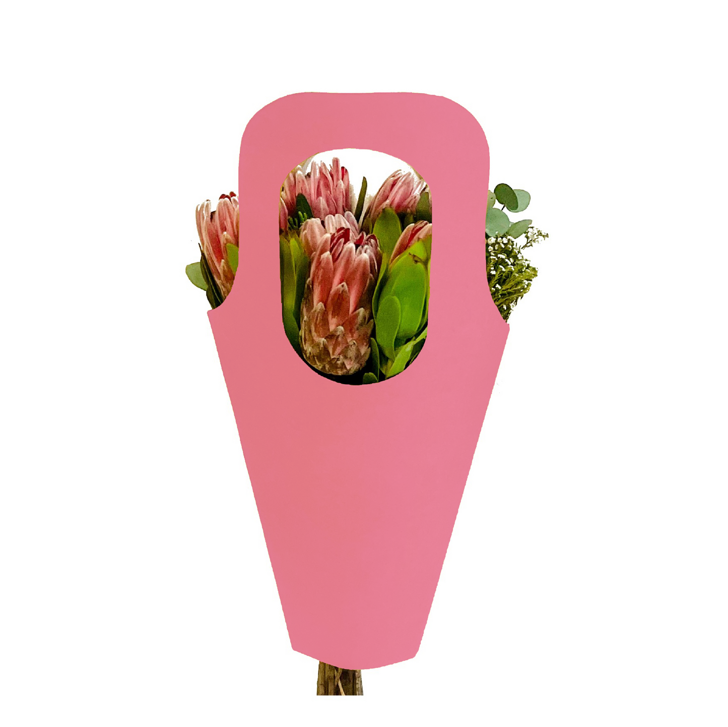 Pink Print Bouquet Drop-In Carry Bag 1 (Pack of 20)