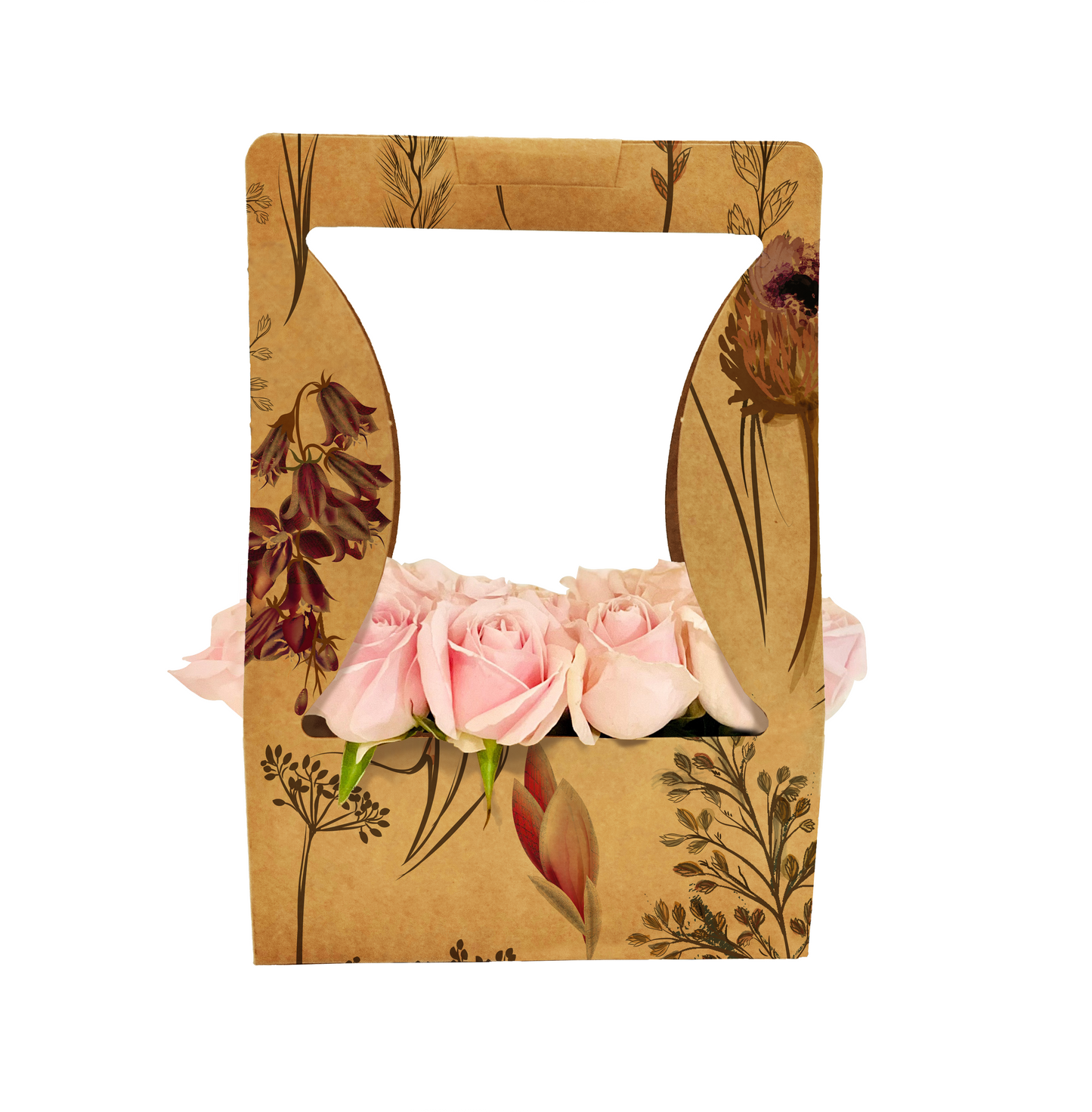 Meadow Print Bouquet Carry Box 1 (Pack of 20) (R11.25ea)