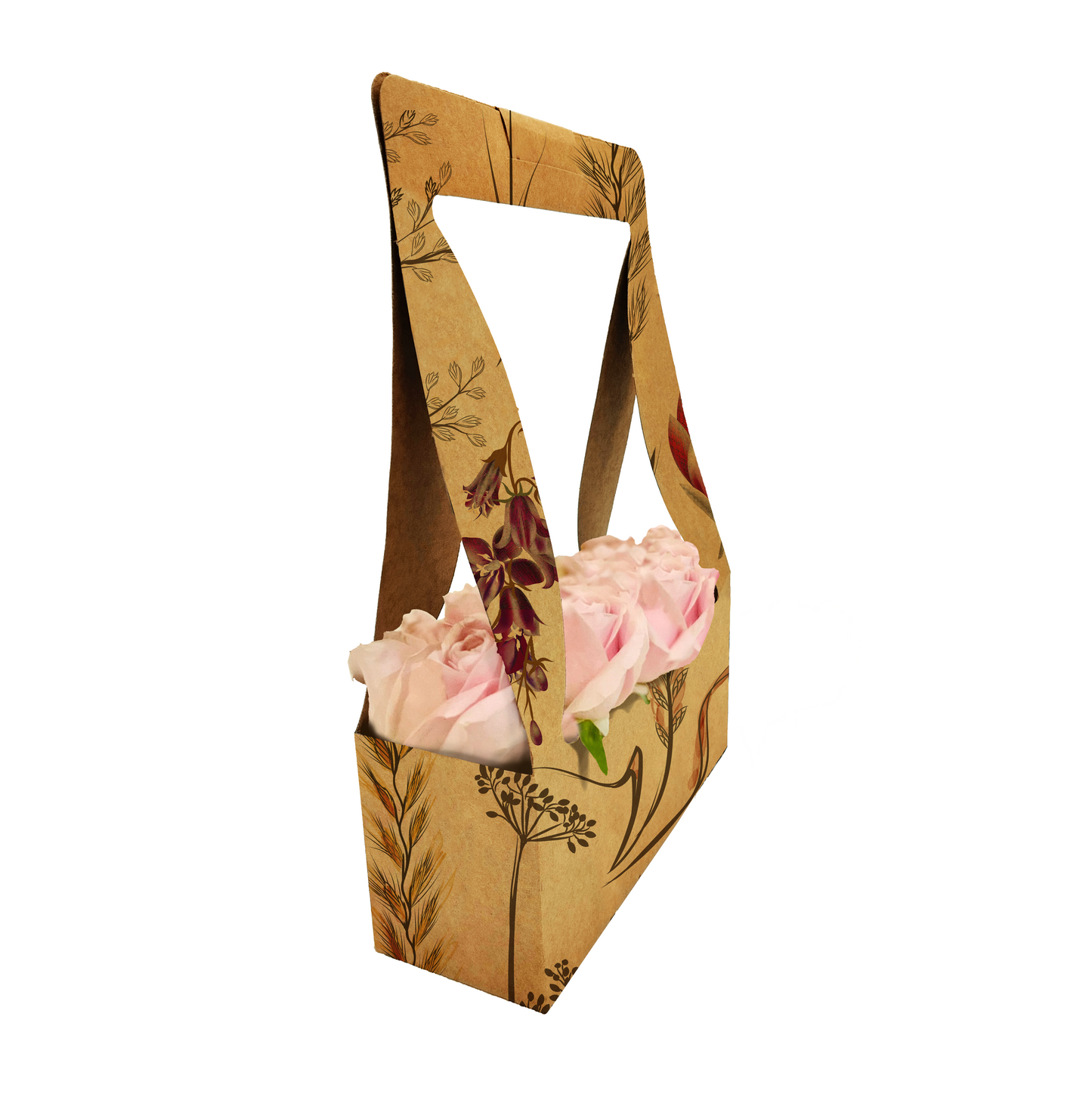 Meadow Print Bouquet Carry Box 1 (Pack of 20) (R11.25ea)