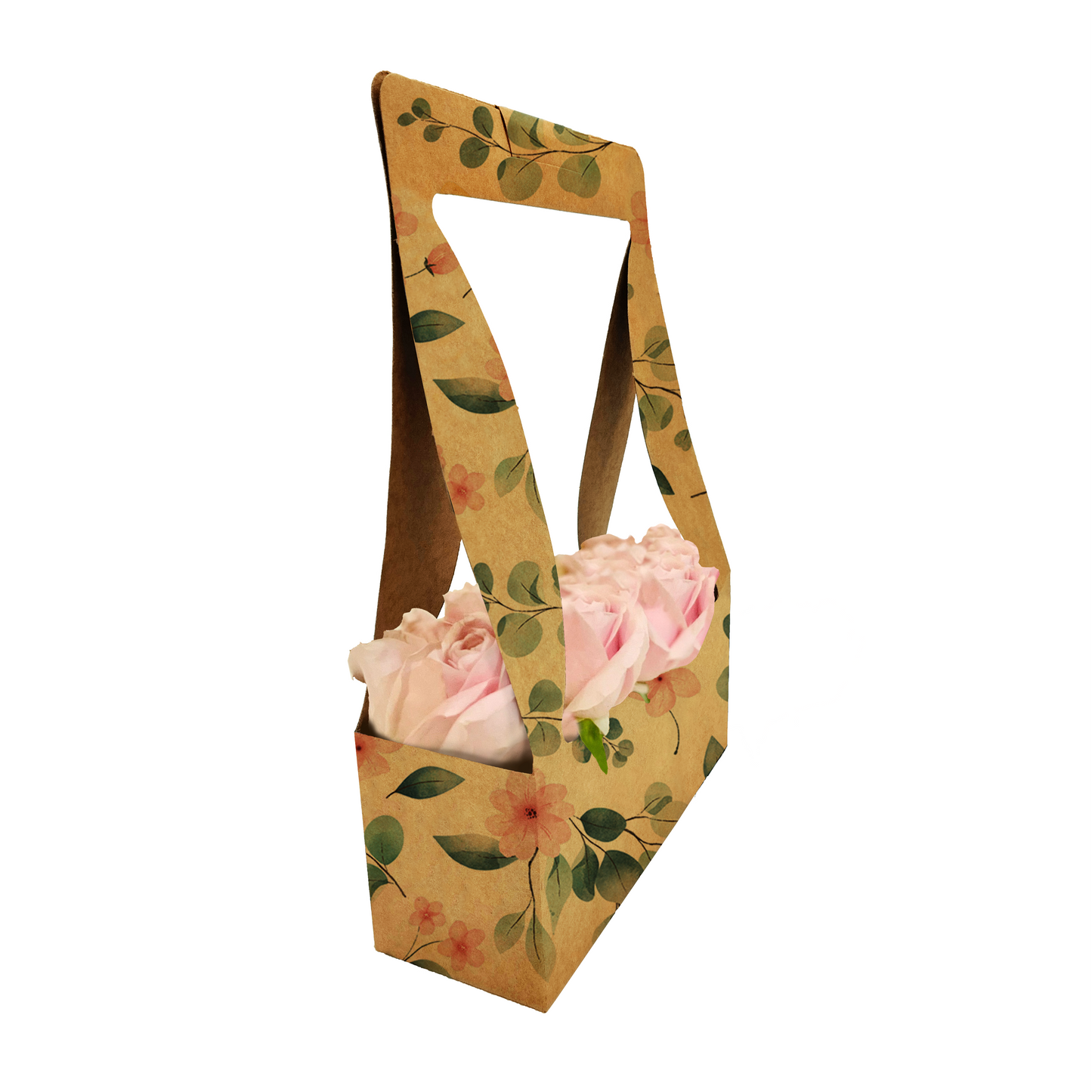 Eucalyptus Flower Print Bouquet Carry Box 1 (Pack of 20) (R11.25ea)