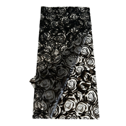 Bopp Silk Wrap: Transparent with Black Rose Print EPP0804H (Pack of 20)(R2.45ea)