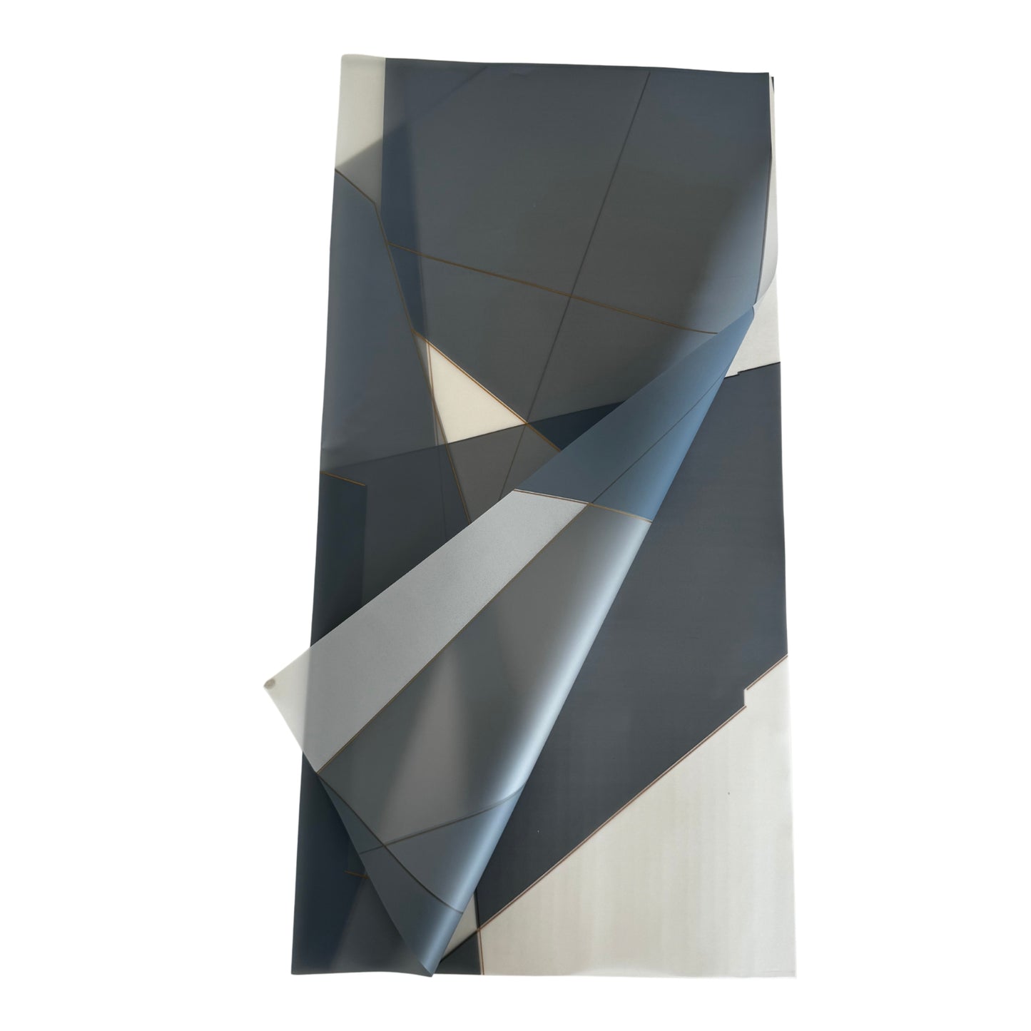 Bopp Silk Wrap: Geometric Effect Cool Grey & White Print EPP0804M (Pack of 20)(R2.45ea)
