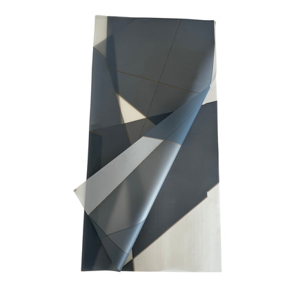 Bopp Silk Wrap: Geometric Effect Cool Grey & White Print EPP0804M (Pack of 20)(R2.45ea)