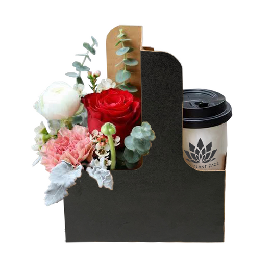 Black Posy Coffee Flower Box 1 (Pack of 20) EPP1034 (Pack of 20)(R10.95ea)