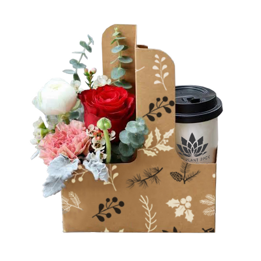 B&W Pinecone Posy Coffee Flower Box 1 (Pack of 20) EPP1034A (Pack of 20)(R10.95ea)