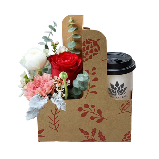 Pinecone Red Posy Coffee Flower Box 1 (Pack of 20) EPP1034K (Pack of 20)(R10.95ea)