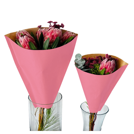 Pink Print Eco Bouquet Drop-In Sleeve 1 (Pack of 20)
