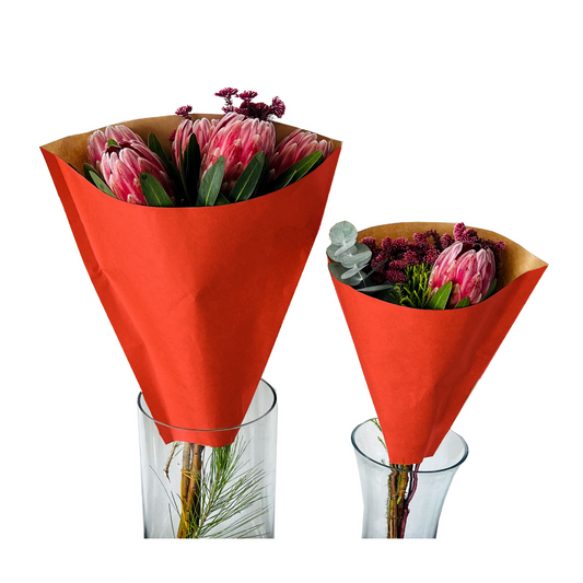 Red Print Eco Bouquet Drop-In Sleeve 2 (Pack of 20)