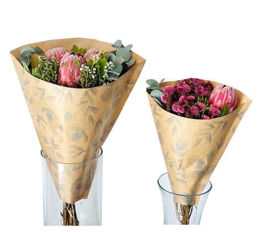 Eucalyptus Print Eco Bouquet Drop-In Sleeve 1 (Pack of 20)