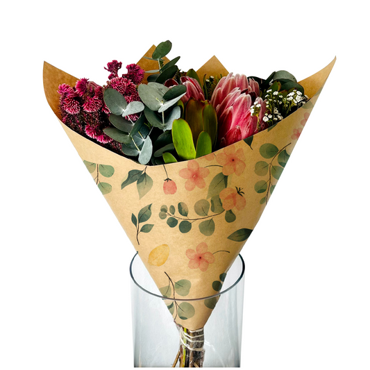 Eucalyptus Flower Print 60gsm Kraft Paper Sheets (Pack of 200 sheets)(R2.59c Per Sheet)
