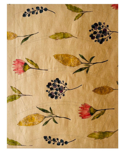 Fynbos Print Kraft Pot Cover For Plants (pack of 20)