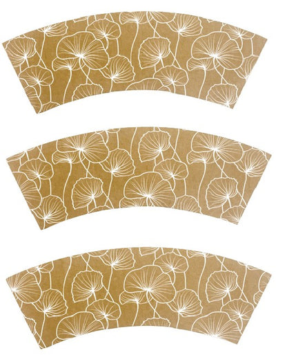 Ginkgo Biloba Print Kraft Pot Cover For Plants (pack of 20)